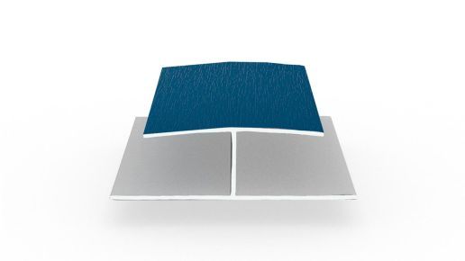 DekoDeck H-Profil einteilig brilliantblau genarbt 3m