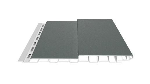 Boden-Deckel-Schalung Kunststoff dekotrim 200 BDS alux graualuminium 3m