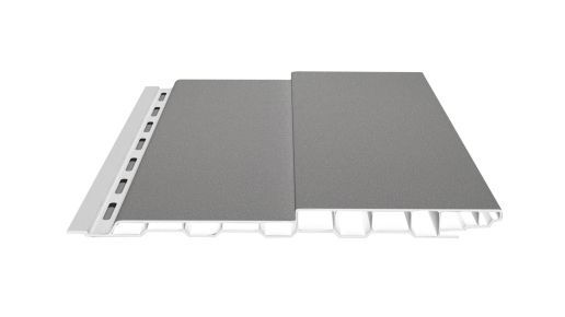 Boden-Deckel-Schalung Kunststoff dekotrim 200 BDS alux weißaluminium 3m