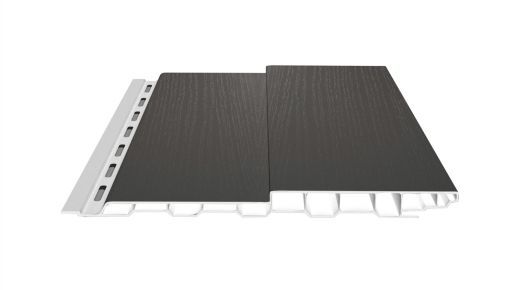 Boden-Deckel-Schalung Kunststoff dekotrim 200 BDS buckingham grey genarbt 3m