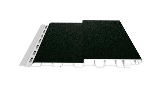 Boden-Deckel-Schalung Kunststoff dekotrim 200 BDS dunkelgrün genarbt 3m