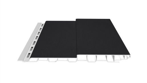 Boden-Deckel-Schalung Kunststoff dekotrim 200 BDS schwarz ulti-matt 3m