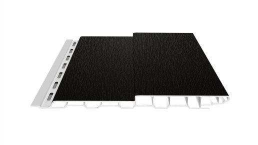 Boden-Deckel-Schalung Kunststoff dekotrim 200 BDS schwarzbraun genarbt 3m