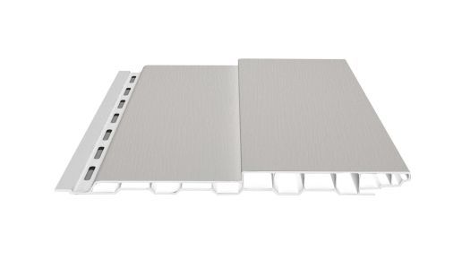 Boden-Deckel-Schalung Kunststoff dekotrim 200 BDS weiß genarbt 3m