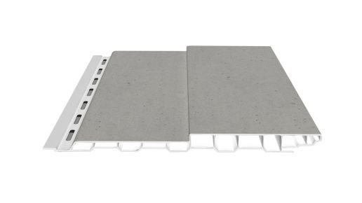 Boden-Deckel-Schalung Kunststoff dekotrim 200 BDS white stone 3m