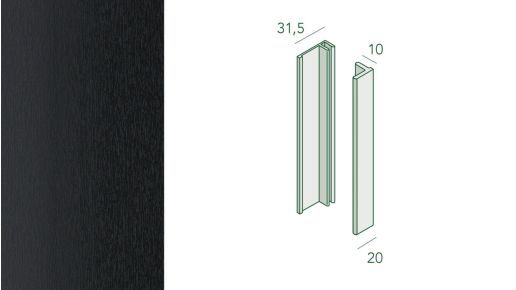 Keralit Abschlussprofil-set 10mm schwarzgrün
