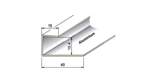 KömaPan Alu-Abschlussprofil 15,4mm weiß lackiert 6m
