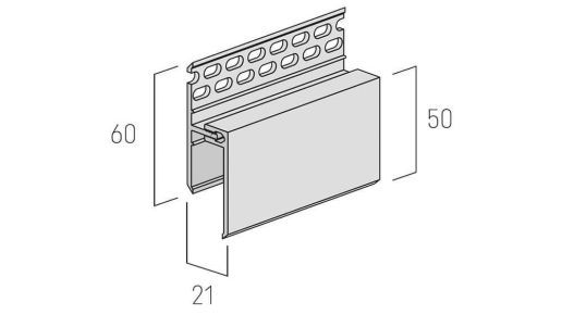 Ventilationsprofil FS-262 2-teilig grau 3m