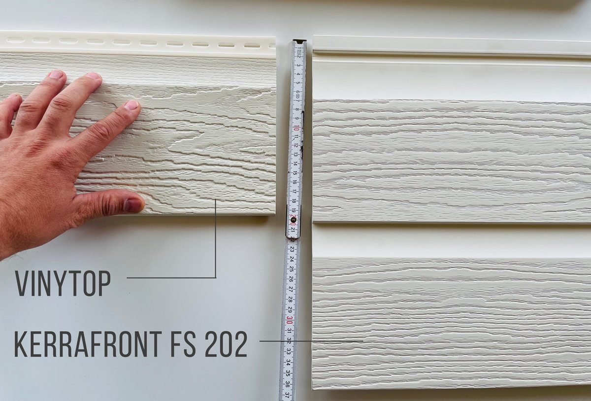 Unterschiede VinyTop Fassadenpaneele zu Kerrafront FS 201